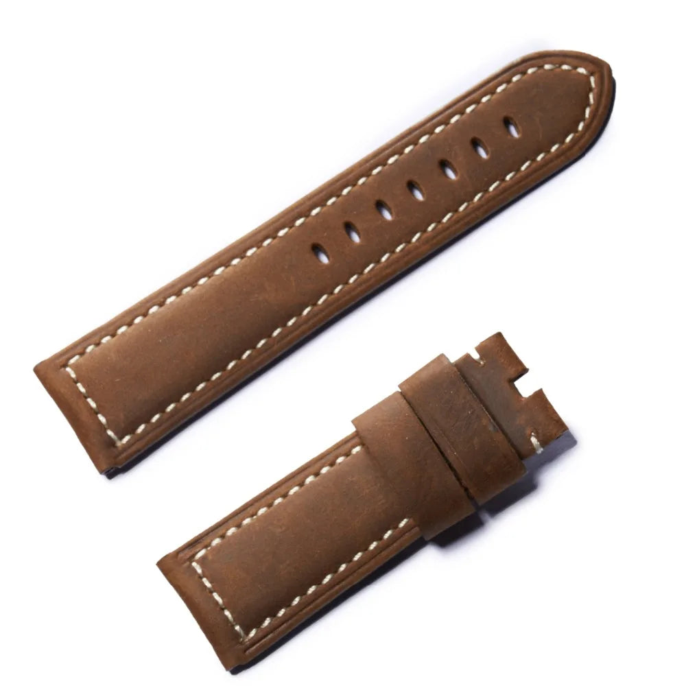 Reef Tiger/RT Sport Watches Watch Band for Men Black Brown Leather Watch Strap with Buckle  RGA3503 RGA3532