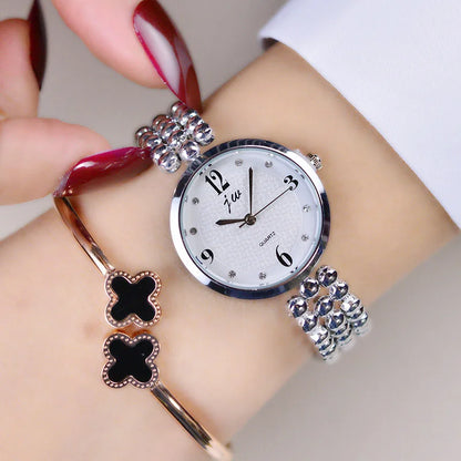 2018 nueva marca JW reloj de cuarzo de lujo para mujer, relojes de pulsera dorados y plateados, relojes de pulsera de cristal simples para mujer, regalos para reloj femenino