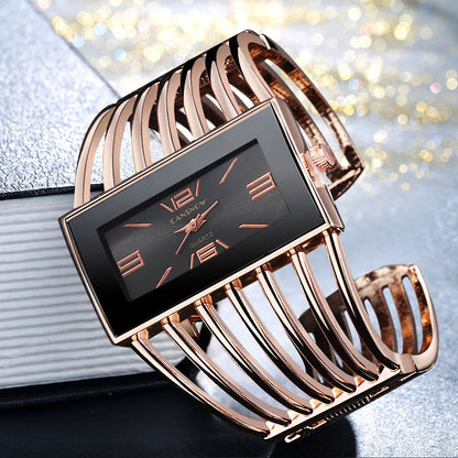 Reloj de pulsera de lujo para mujer, reloj de pulsera único para mujer, reloj de pulsera de acero inoxidable Goldren Relogio Feminino Saati, reloj de regalo para mujer