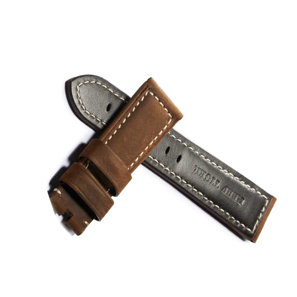 Reef Tiger/RT Sport Watches Watch Band for Men Black Brown Leather Watch Strap with Buckle  RGA3503 RGA3532