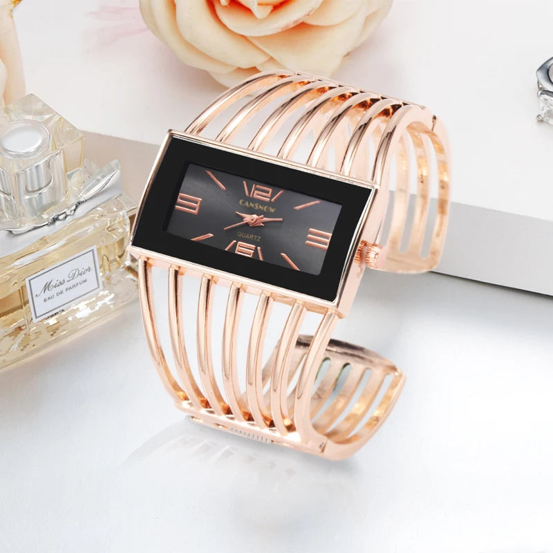 Reloj de pulsera de lujo para mujer, reloj de pulsera único para mujer, reloj de pulsera de acero inoxidable Goldren Relogio Feminino Saati, reloj de regalo para mujer