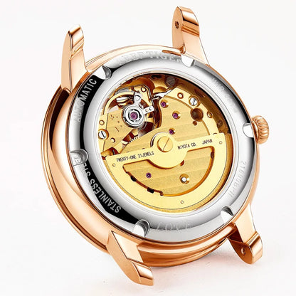 Reef  Tiger/RT Top Brand Luxury Women Watch Rose Gold Automatic Watch Clock Relogio Feminino Fashion Watch Reloje Mujer RGA1585