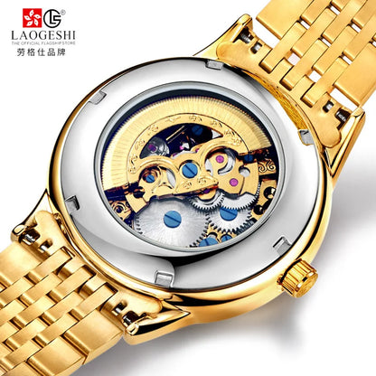 Gold Watch Women Fashion Luxury Brand Women's Watches Automatic Mechanical Watches Phoenix Clock Waterproof Senhoras Assistir