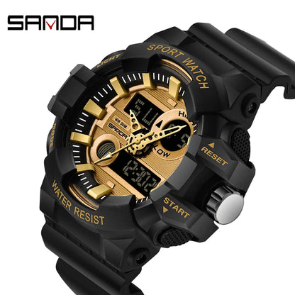 Sanda Sports Men's Watches Luxury Led Digital Military Quartz Watch Men Waterproof G Style Wristwatches Relogio Masculino Clock