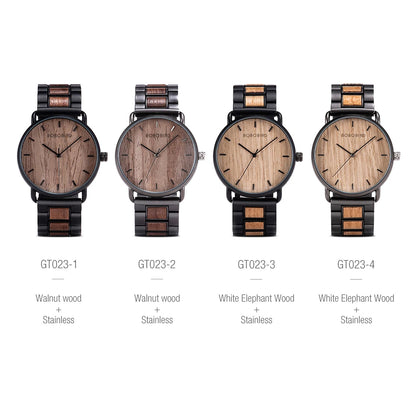 reloj hombre BOBO BIRD Wood Watches Men's Top Brand Luxury Quartz Wooden Wristwatches  for Male Clock Gift Drop Shipping OEM