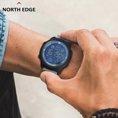 NORTH EDGE reloj inteligente para hombre Monitor de ritmo cardíaco reloj inteligente para mujer natación correr podómetro despertador impermeable 50m Android IOS