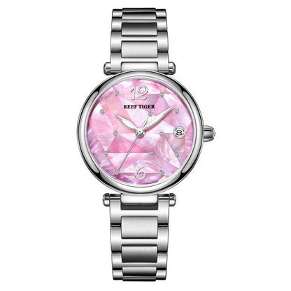 Reef Tiger relojes automáticos para mujer, reloj de pulsera mecánico de lujo para mujer, reloj de vestir para mujer, reloj de zafiro femenino RGA1584