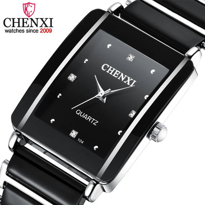 CHENXI, relojes para amantes de la marca de lujo, reloj de cuarzo para hombre o mujer, correa anticerámica para hombre, reloj de pulsera resistente al agua para mujer, reloj de regalo para hombre