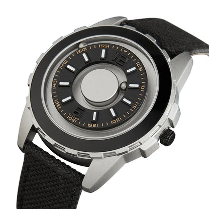 EUTOUR Original concepto magnético cuarzo deportes lujo minimalista impermeable reloj de hombre con correa de lona de moda