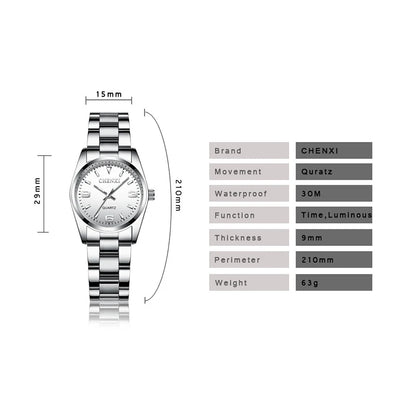 2023 CHENXI Brand Fashion Watches Women Luxury Stainless steel Wristwatches Analog Quartz Clock Watch Women's Relogio Feminino