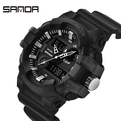 Sanda Sports Men's Watches Luxury Led Digital Military Quartz Watch Men Waterproof G Style Wristwatches Relogio Masculino Clock