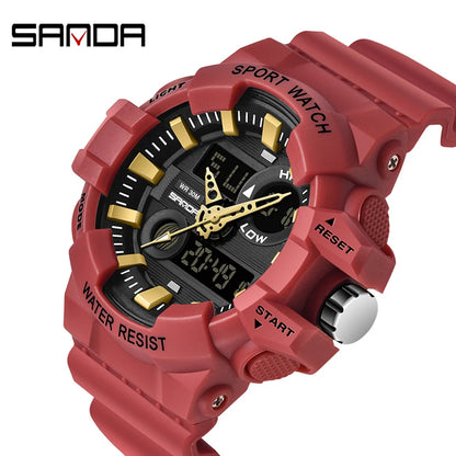 Sanda Sports Men's Watches Luxury Led Digital Military Quartz Watch Men Waterproof G Style Wristwatches Relogio Masculino Clock