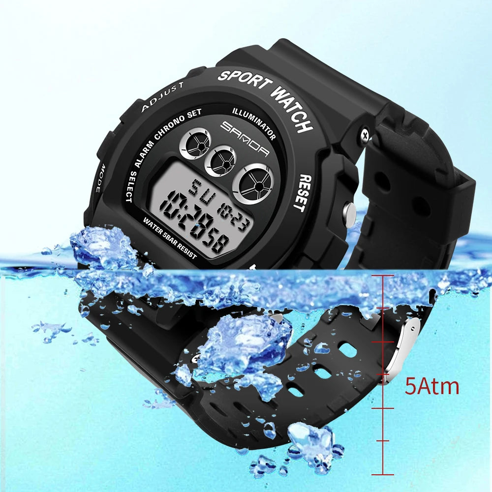 Fashion Sanda Top Brand Sport Watch Women Top Brands Luxury Led Digital Clock Ladies Electronic Reloj Mujer Relogio Feminino