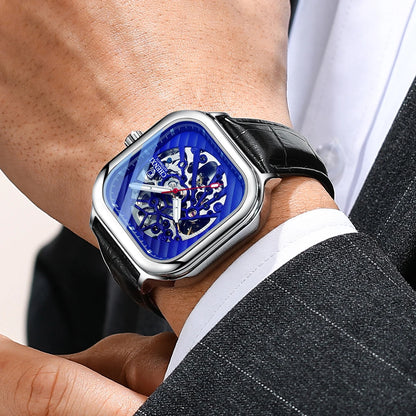 CHENXI Men Automatic Mechanical Watch Top Luxury Brand Tourbillon Business Waterproof Clock Male Stainless Steel Wristwatch