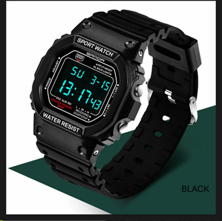 Sanda Fashion Top Brand Professional Sports Watch Men Women Waterproof Military Watches Shock Men's Retro Analog Quartz Digital