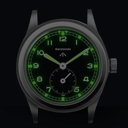 Relojes MERKUR para hombre, reloj Retro de lujo para hombre, reloj de pulsera mecánico de cuerda a mano C3 luminoso, correa de nailon resistente al agua hasta 30M M01X