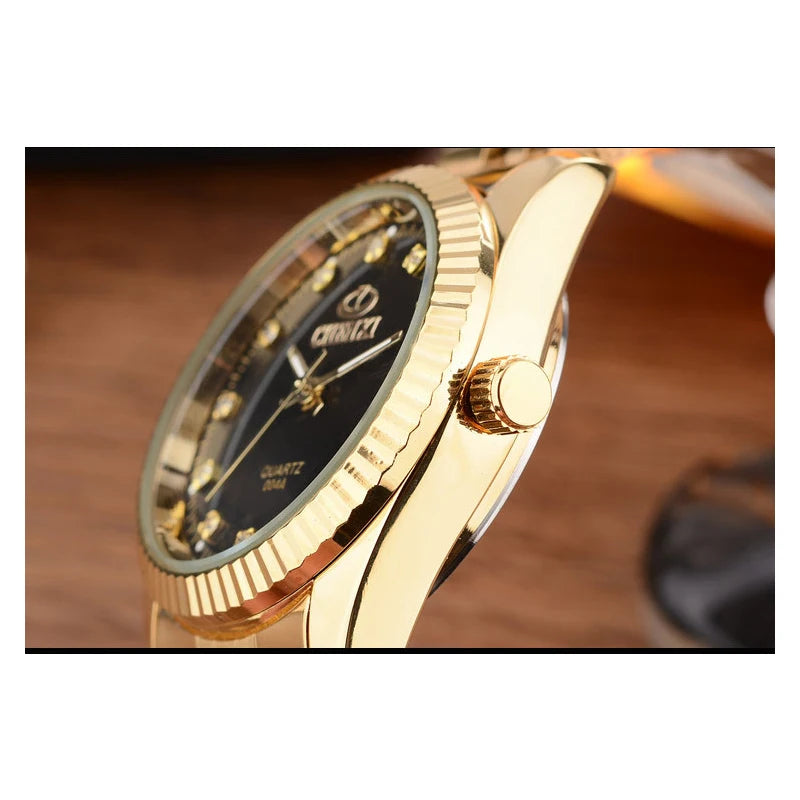 CHENXI Golden Watches for Men Fashion Business Top Brand Luxury Quartz Male Clock Waterproof  Wristwatches Relogio Masculino