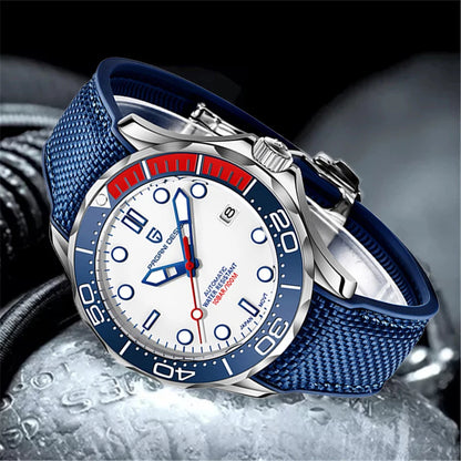 New PAGANI DESIGN Men&#39;s Watches Men Automatic Luxury Waterproof Sapphire Glass Leather Rubber WristWatches Relogio Masculino