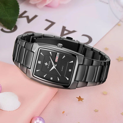 WWOOR Women’ s Bracelet Watches 2022 Fashion Dress Diamond Ladies Wrist Watch Business Full Black Watches For Women Montre Femme