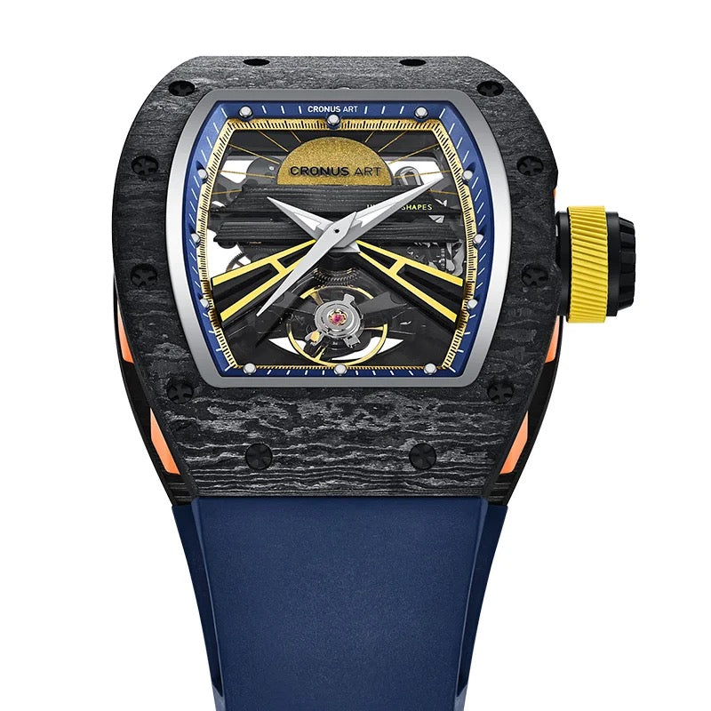 Reloj mecánico automático de lujo CRONUSART Sunrise Carbon Fiber Series