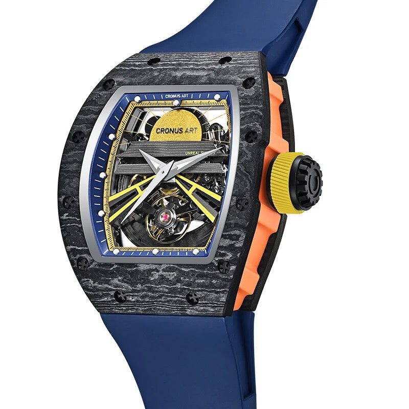 Reloj mecánico automático de lujo CRONUSART Sunrise Carbon Fiber Series