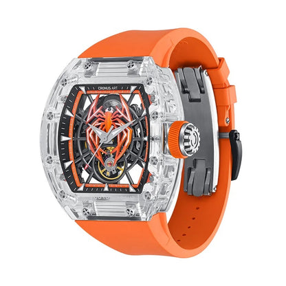 CRONUSART Spider Hunter Orange Automatic Mechanical Watch