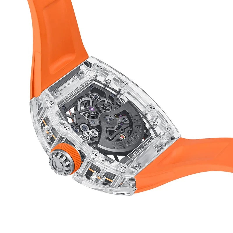 CRONUSART Spider Hunter Orange Automatic Mechanical Watch