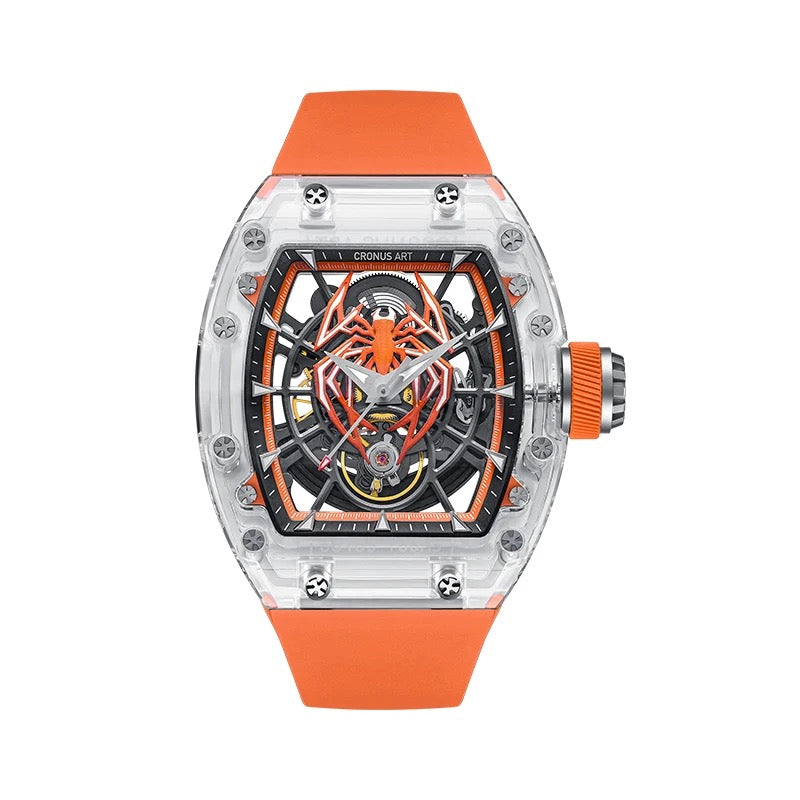 CRONUSART Spider Hunter Orange Automatic Mechanical Watch