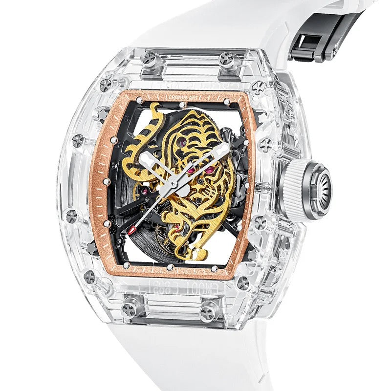 CRONUSART Tiger Crystal Series Luxury Automatic Mechanical Watch