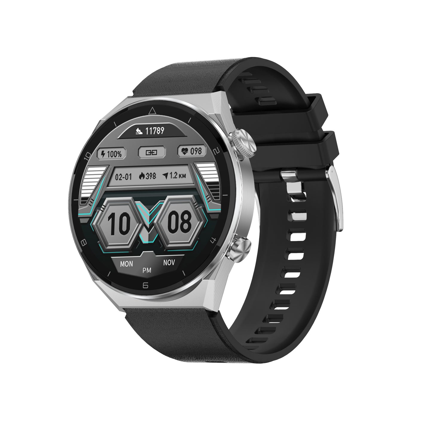 Reloj inteligente DT3promax con llamadas Bluetooth, cargador inalámbrico NFC, voz AI, GPS, seguimiento de movimiento, pago sin conexión