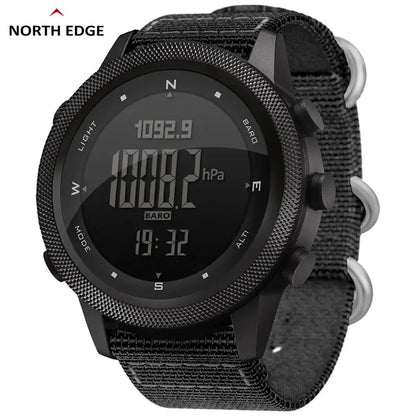 NORTH EDGE APACHE-46 Reloj digital para hombre Deportes al aire libre Correr Natación Relojes deportivos al aire libre Altímetro Barómetro Brújula WR50M