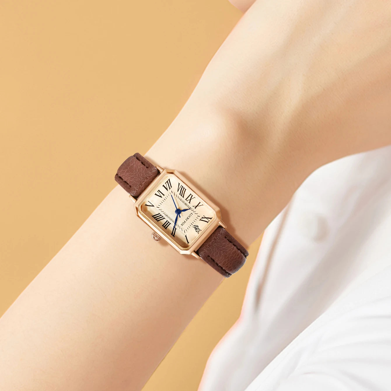 Relojes informales con esfera Digital Retro a la moda, reloj de pulsera de cuarzo con correa de cuero cuadrada, reloj de moda para regalo de mujer