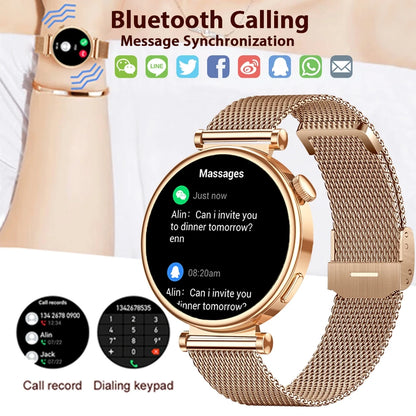 For Watch 4 Mini Fashion Women Smart Watch Health Monitoring Sports Fitness IP68 Waterproof HD Call AMOLED Smartwatch 2024 New