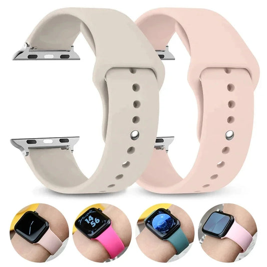 Silicone strap For Apple Watch bands 44mm 45mm 49mm 41mm 40mm 38mm 42mm belt bracelet iWatch series 9 8 7 6 5 3 ultra 2 se band