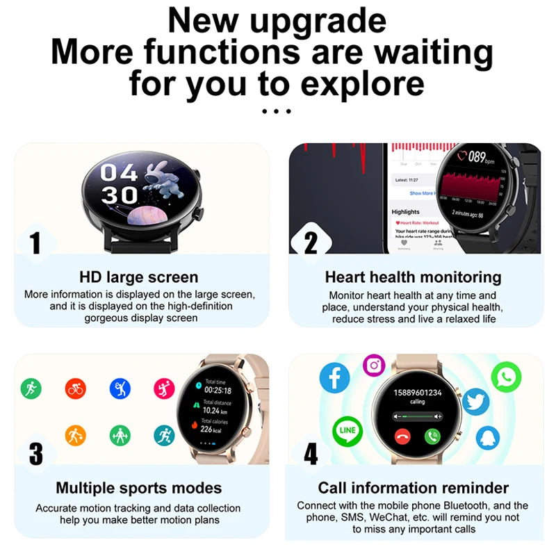 Reloj inteligente ECG + PPG para mujer, pulsera de moda con esfera personalizada, rastreador deportivo de Fitness, reloj inteligente con llamada Bluetooth para Android IOS, novedad de 2023