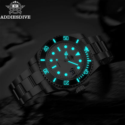 Reloj ADDIESDIVE de 41mm de lujo para Hombre, resistente al agua hasta 200m, BGW9, reloj con calendario superluminoso, relojes de cuarzo para Hombre