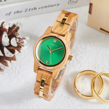 BOBO BIRD Relojes de mujer Relojes de cuarzo de lujo Relojes de madera Soporte OEM Envío directo personalizado