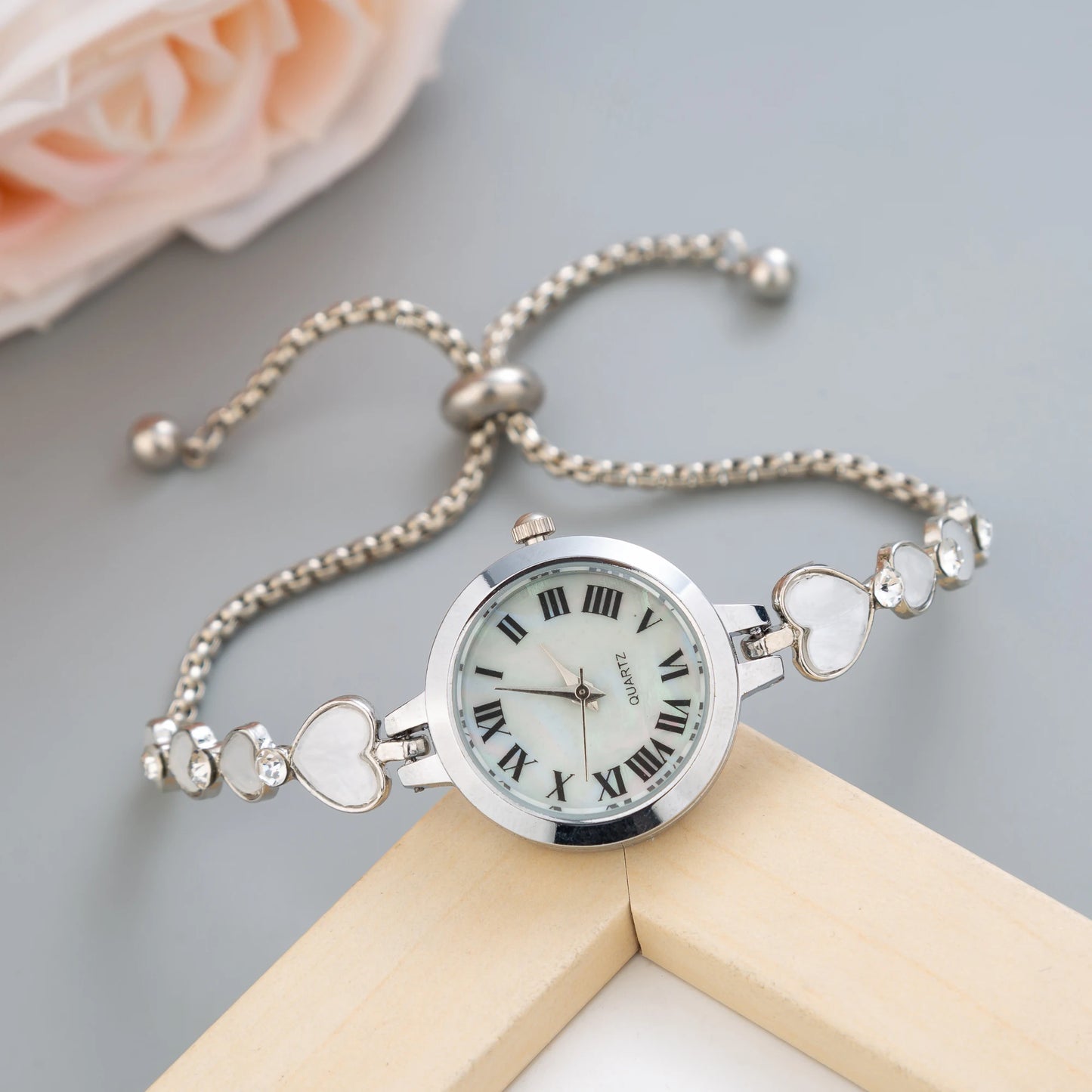 Women's Fashion Quartz Small Watches Love Heart Simple Female's Bracelet Watch Ladies Wristwatch Clock