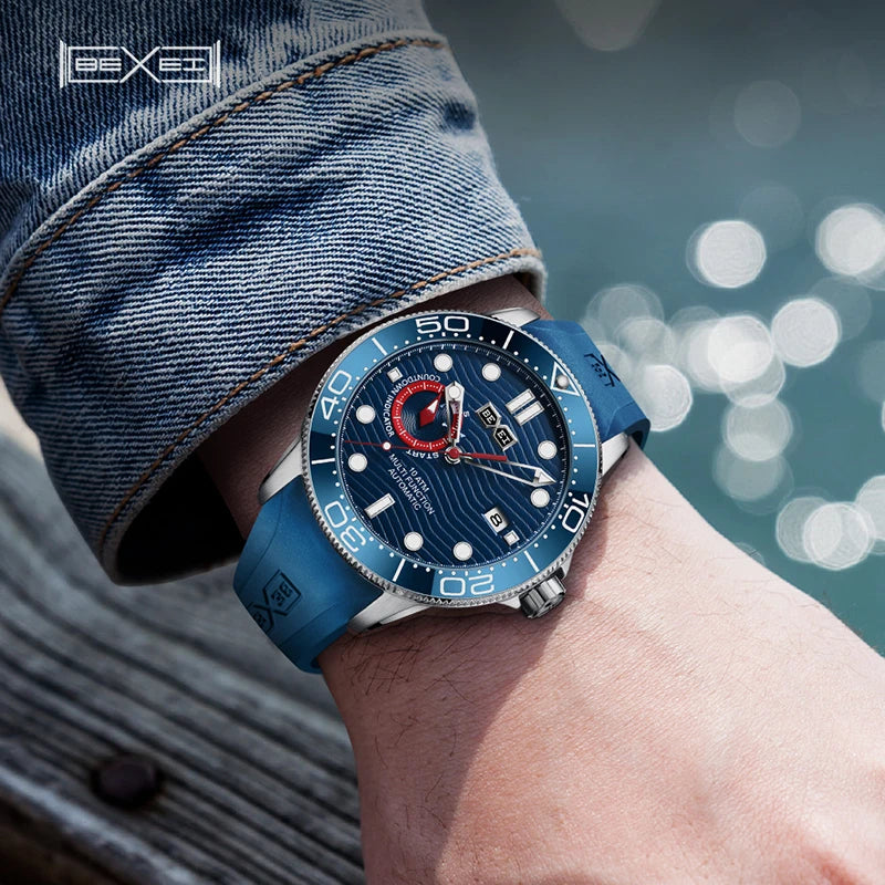 BEXEI 9087 diving Automatic Mechanical Watch for men ceramic Japan MIYOTA 8217 Movement  luxury Wrist watch  10ATM waterproof