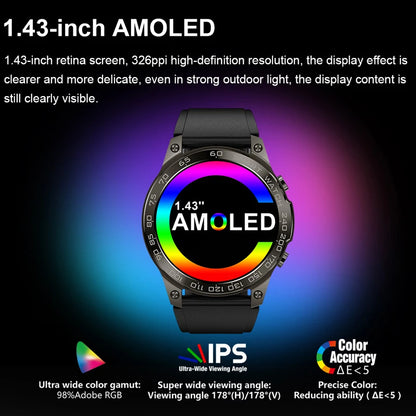 2024 nuevo reloj inteligente de negocios para hombres AMOLED 466*466 pantalla HD deportes Fitness llamada de voz reloj 1,43 pulgadas IP68 impermeable SmartWatch