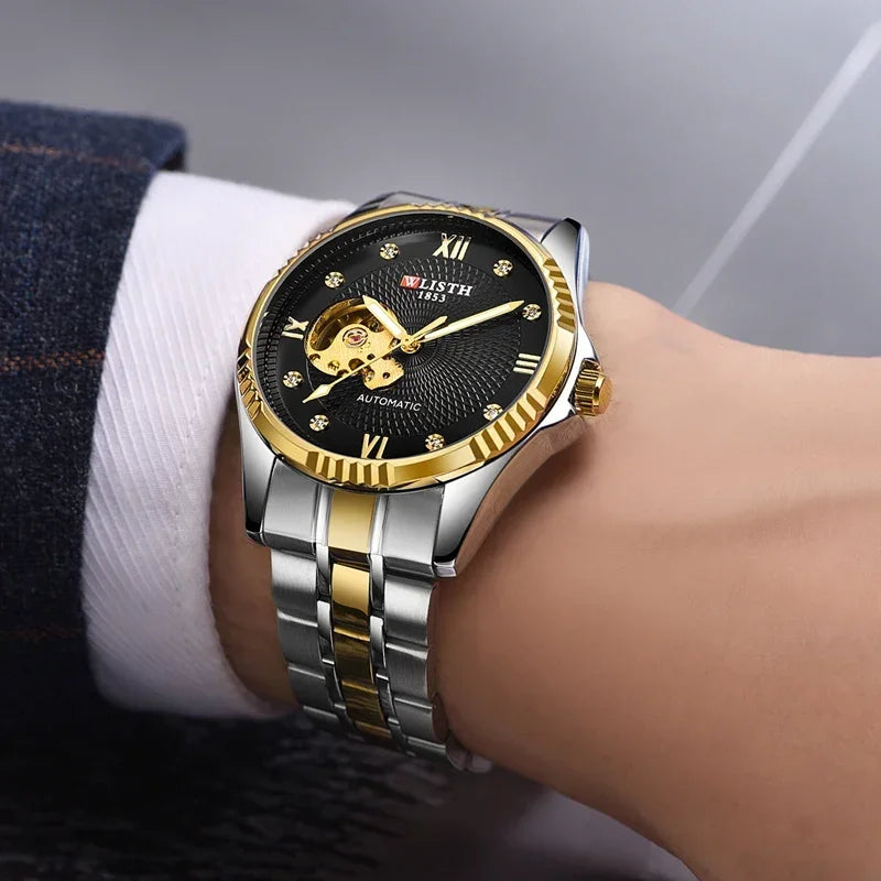 2024 Clean 3285 Reloj de movimiento GMT mecánico automático para hombres Reloj impermeable WLISTH Personalidad de negocios Tendencia mecánica para hombres S