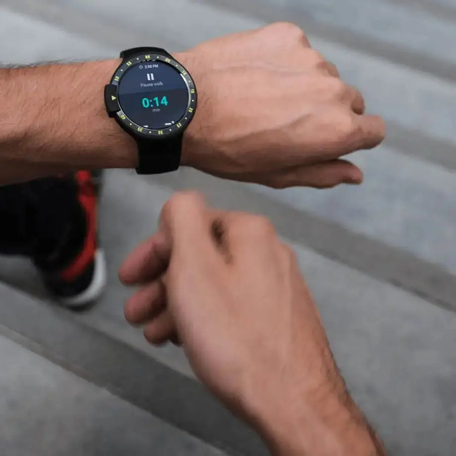 TicSmartwatch S Wear OS スマートウォッチ メンズ レディース 4GB ROM IP67 防水 Google OS 搭載 iOS Android Hzbot ナイロンストラップ 95new