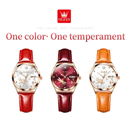 OLEVS Brand Ladies Fashion Automatic Watch Women Luxury Waterproof Rose Gold Mechanical Wristwatch Relogio Feminino