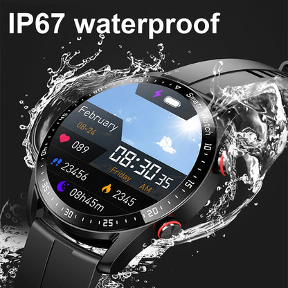 2023 New ECG+PPG Bluetooth Call Smart Watch Men Music player Waterproof Sports Fitness Tracker Stainless Steel Strap Smartwatch