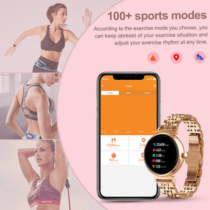 Reloj inteligente AMOLED para mujer, pulsera deportiva con esfera personalizada, 360x360 HD, pantalla pequeña de 2024 pulgadas, llamada de voz, novedad de 2024