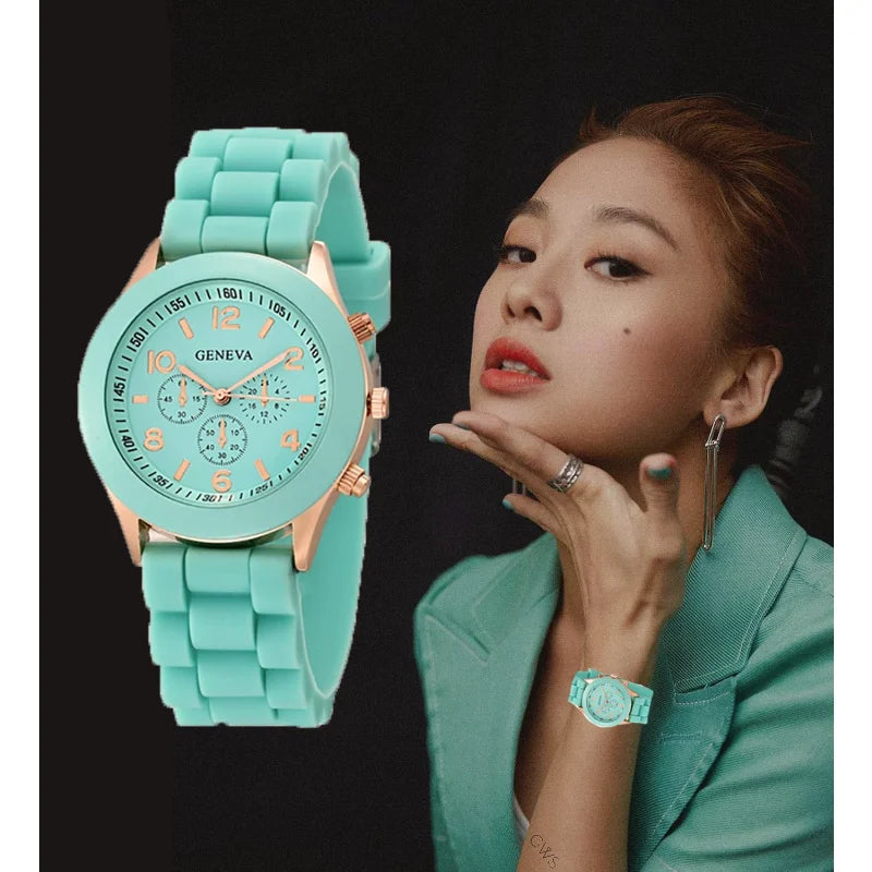 Women Watches 2023 New Fashion Luxury Brand Women's Watch Silicone Strap Quartz Wrist Watch For Female Relogio Feminino Zegarki