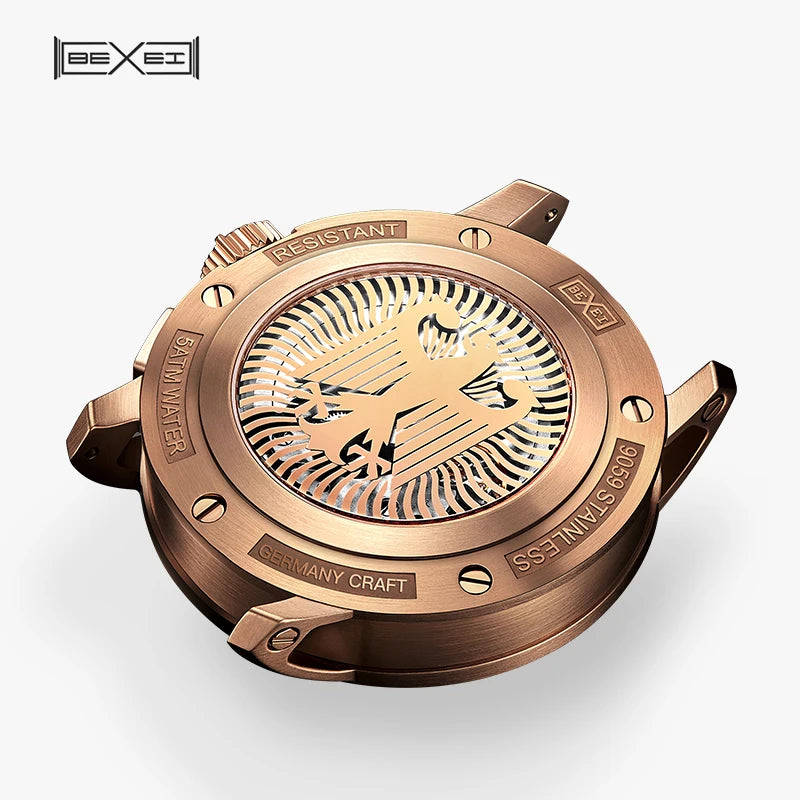 BEXEI 9059  Skeleton  fashion mechanical watch for men automatic movement  Luxury  synthetic sapphire waterproof   Reserve 45H