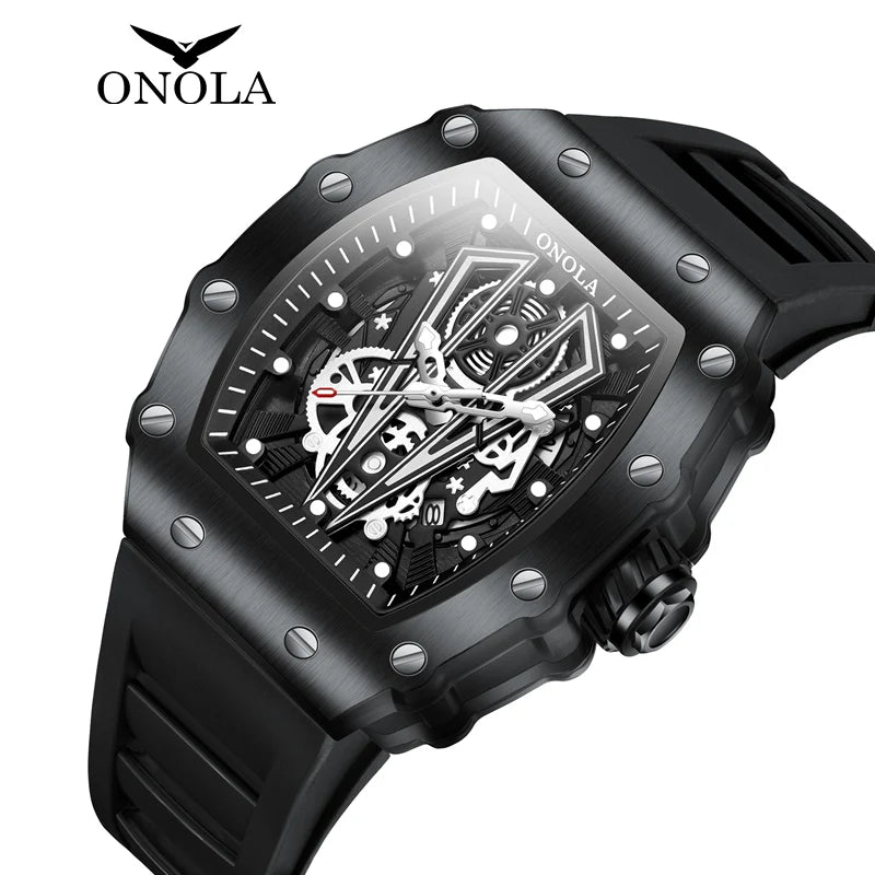 ONOLA Top marca de moda para hombre reloj de cuarzo deportivo resistente al agua relojes masculinos reloj de lujo reloj de vestir para hombre