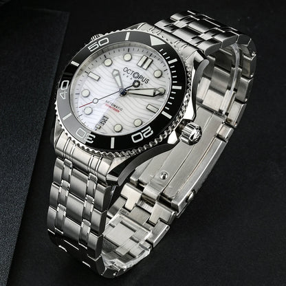 Octopus Kraken 42mm 007 Stainless Steel Men's Watch Ceramic Bezel 30Bar Waterproof Automatic Mechanical Swiss Super Luminous