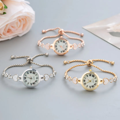 Women's Fashion Quartz Small Watches Love Heart Simple Female's Bracelet Watch Ladies Wristwatch Clock